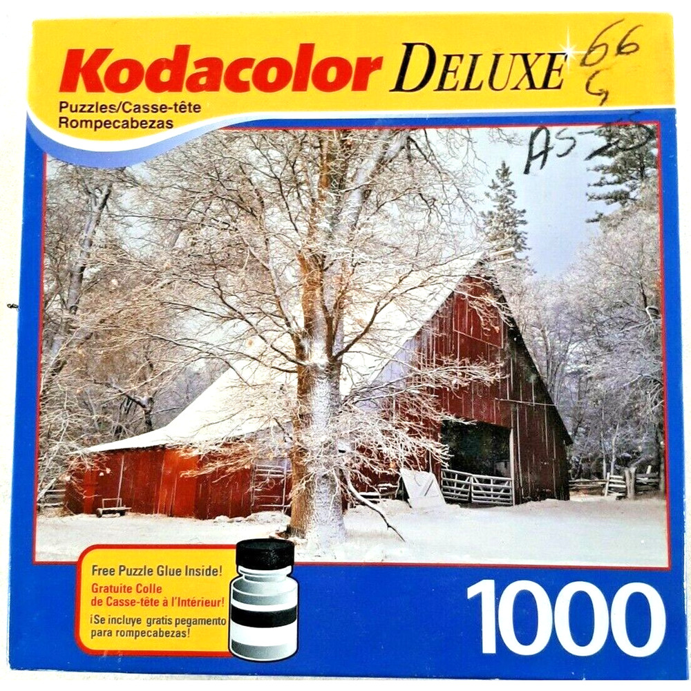 Winter Barn 1000 Piece Jigsaw Puzzle Kodacolor Deluxe